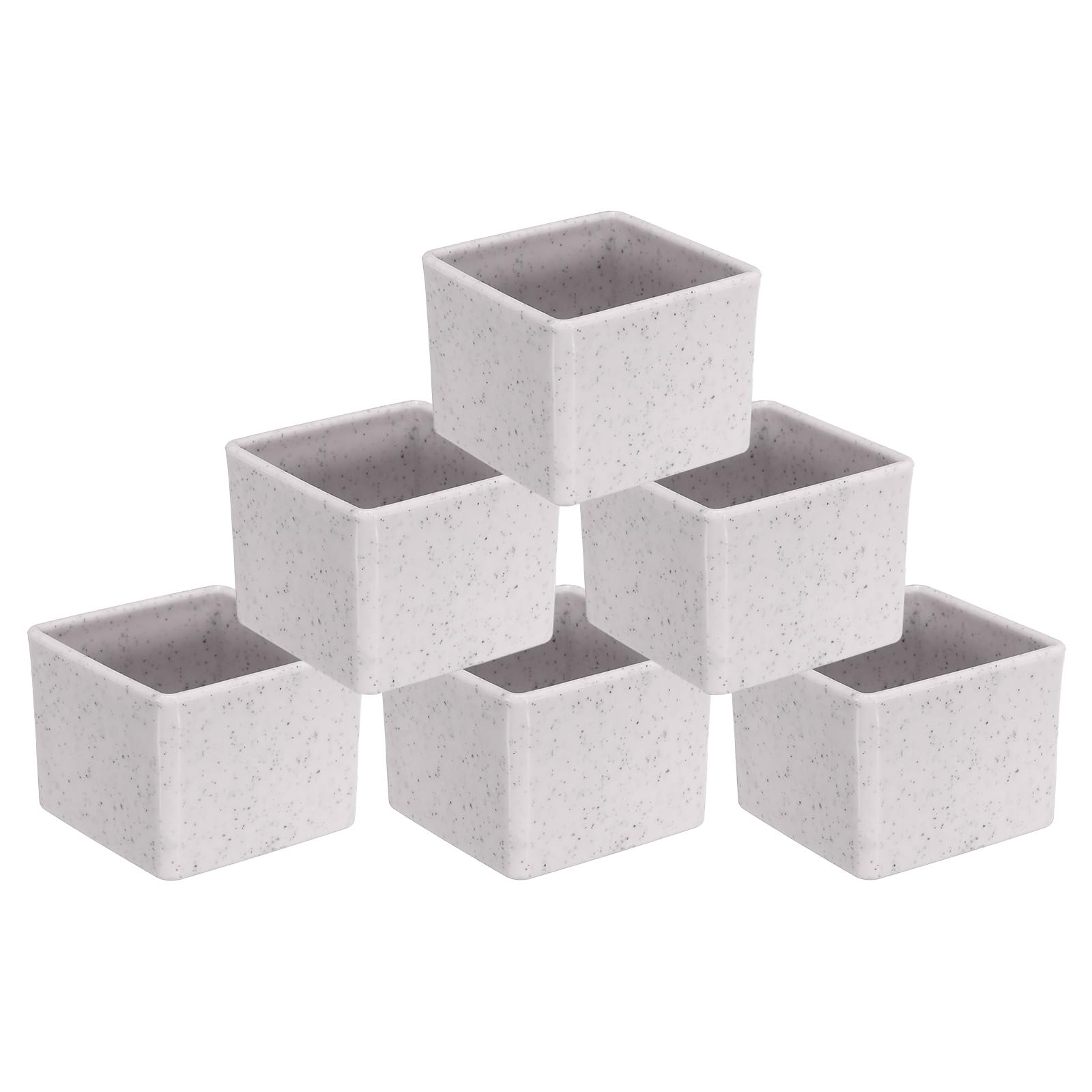 10 Kleine Blumentöpfe Mit Untersetzer – 10 Cm, Weiß, Für Sukkulenten & Kräuter