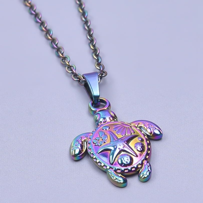 Jude Jewelers Stainless Steel Cute Turtle Style Ocean Beach Summer Holiday Pendant Necklace2