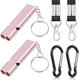 Sponsored Ad - Michael Josh 2PCS Outdoor Loudest Emergency Survival Whistles with Carabiner and Lanyard for Camping Hiking...