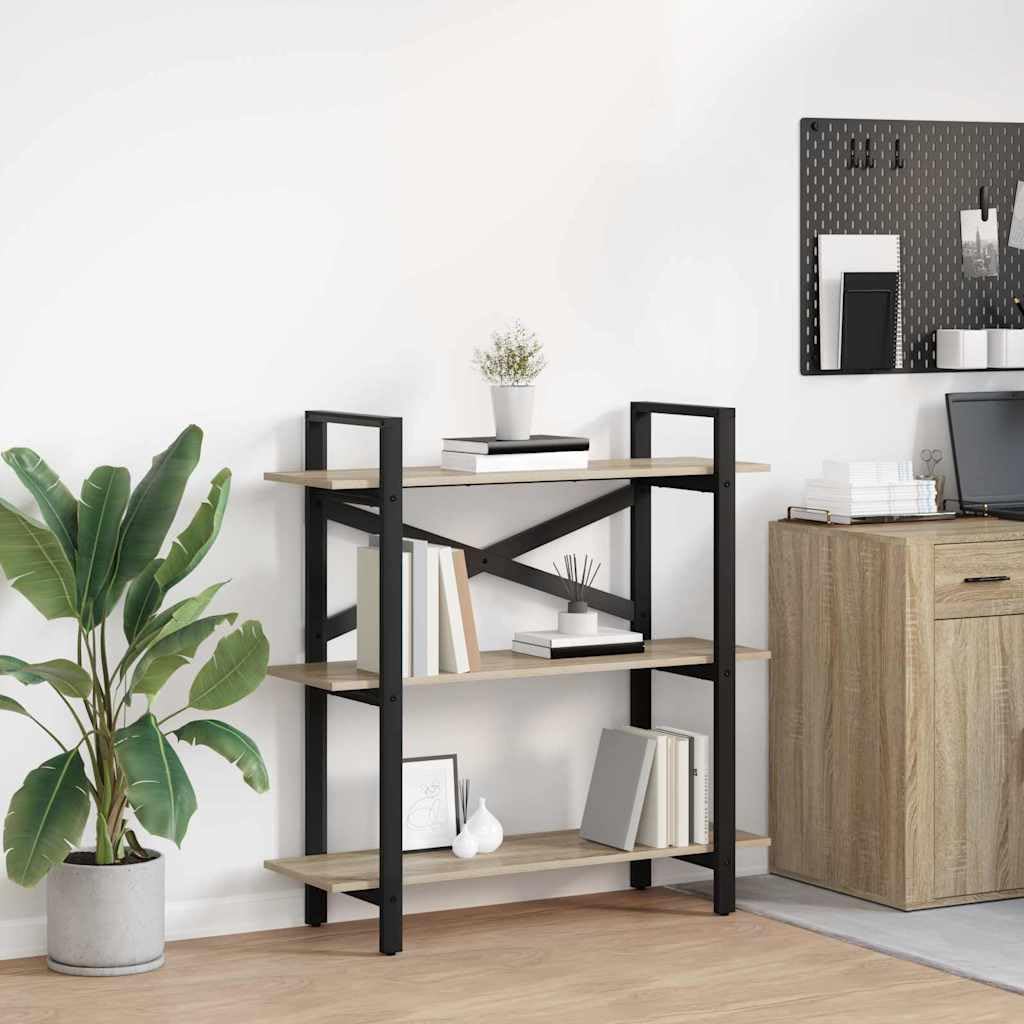 Generisch Bücherregal Sonoma-Eiche 100 x 33,5 x 102 cm Holzwerkstoff,Möbel,Regalsysteme,Bücherregale Bücherschränke-883947
