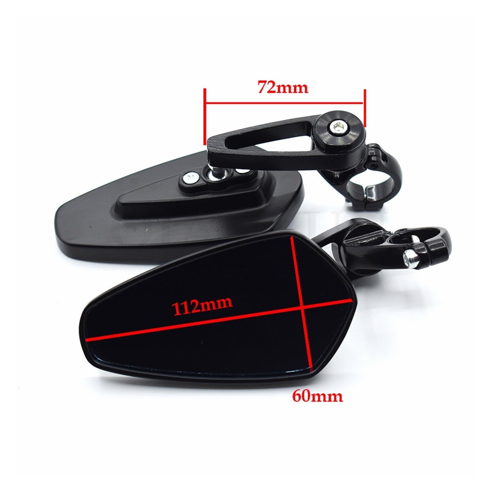 składane lusterka wsteczne Uniwersalna kierownica 7/8" 22mm, lusterko wsteczne motocyklowe, lusterko wsteczne motocyklowe, soczewka szklana do MT07 FZ07 MT-07 FZ-07(2)