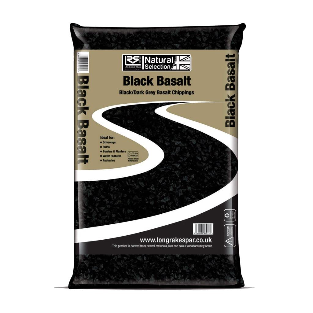 Stone Warehouse Black Basalt Gravel 20mm Bulk Bag 800Kg DrivewaysFootpathsBordersRaised Beds from B&Q
