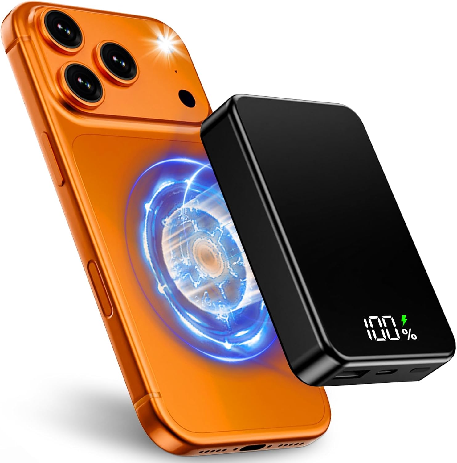 Magnetic Power Bank 26800mAh for Magsafe Portable Charger, Aluminum Alloy Large Capacity 20W USB-C in&Out Wireless Fast Charging for iPhone 17Pro/17Pro Max/16/15/14/13/12 Series, Black