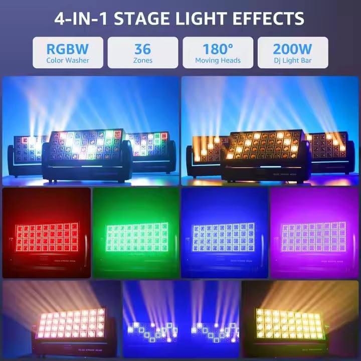 Barre Lumineuse DJ à Tête Mobile pour Éclairage de Scène de Discothèque - 3