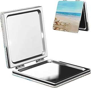 Seashells Sand Portable Pocket Makeup Mirror ...
