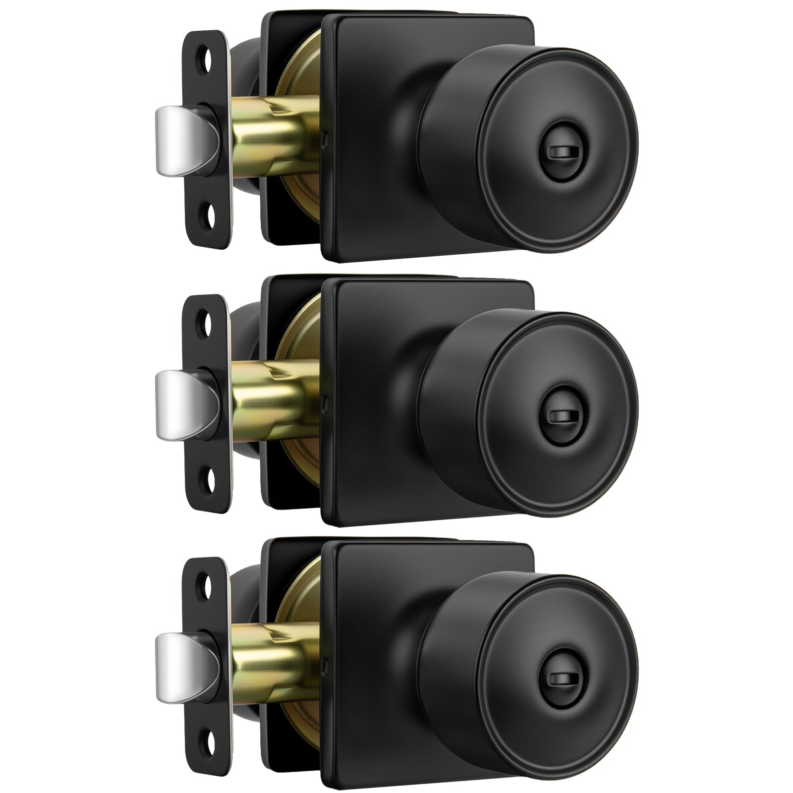 Goldenwarm Matte Black Door Knobs - 10 Pack -14