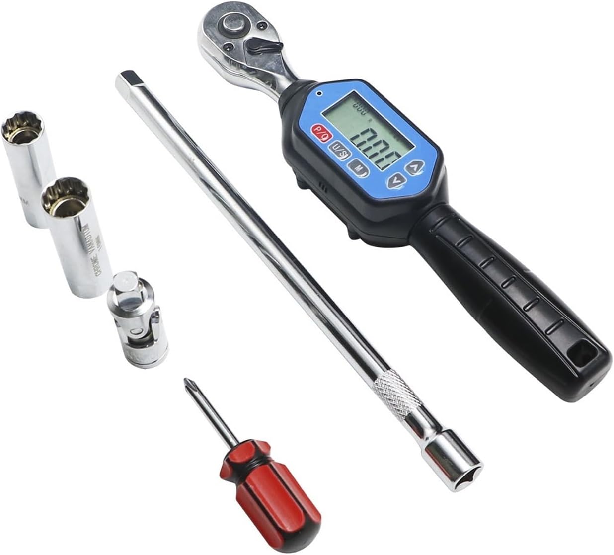トルクレンチ デジタルトルクレンチキット 1.8 〜 60N.m 3/8 ''ドライブ双方向ラチェットヘッド自転車モ