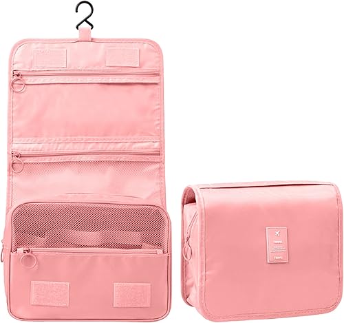 Hot6sl Hanging Toiletry Bag for Women - Travel Makeup Organizer Bags, Large Capacity Waterproof Cosmetic Storage Bag, Organizer Case for Bathroom