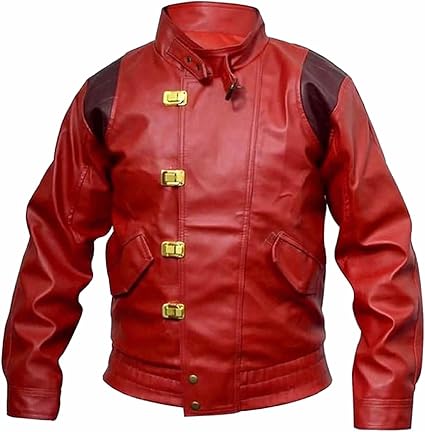 Fashion Kaneda Real Leather Jacket Red 