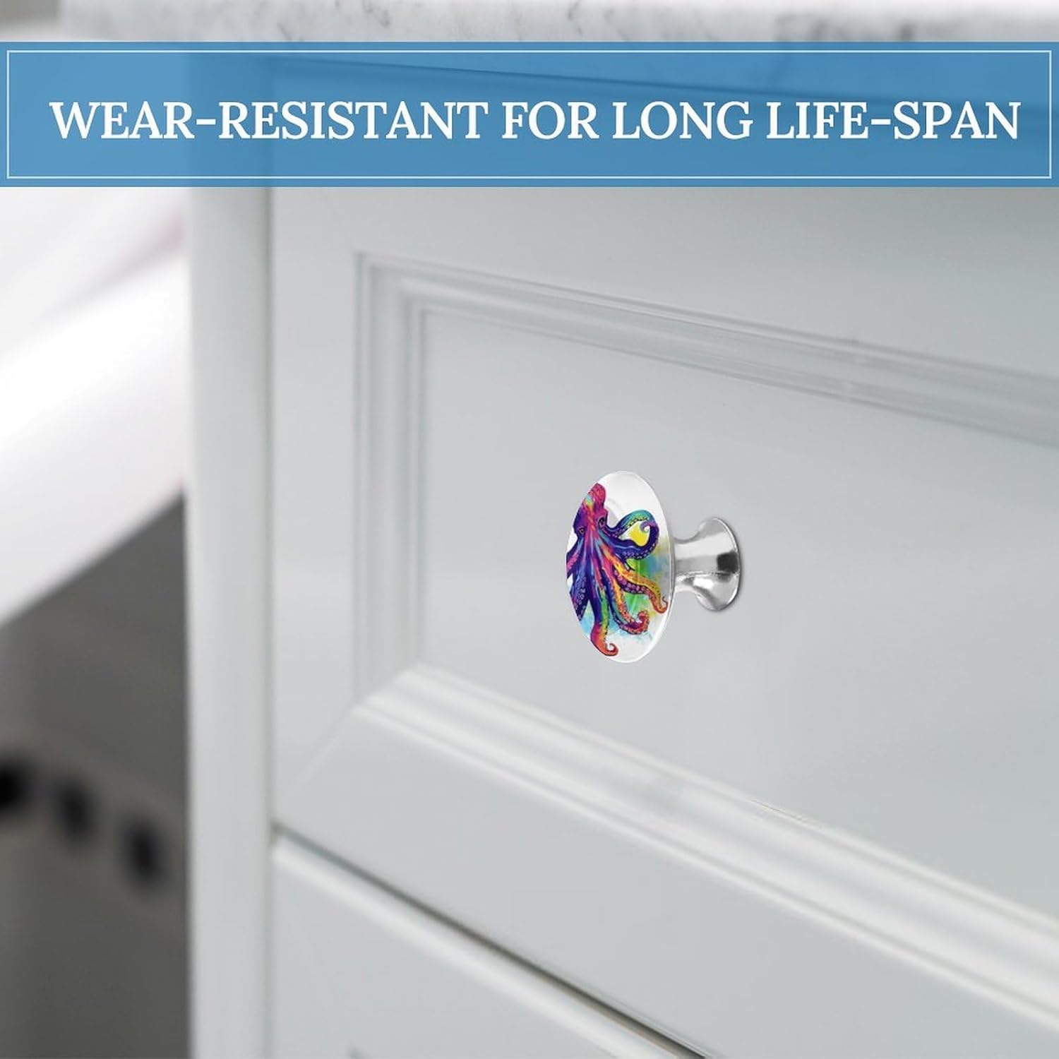 Cabinet Handles Round Drawer Pulls Colorful Octopus Dresser Knobs for Cabinets and Drawers Handle Kitchen Cabinet Pulls for Bathroom Cupboard Drawers Cabinet Pulls for Kitchen Door
