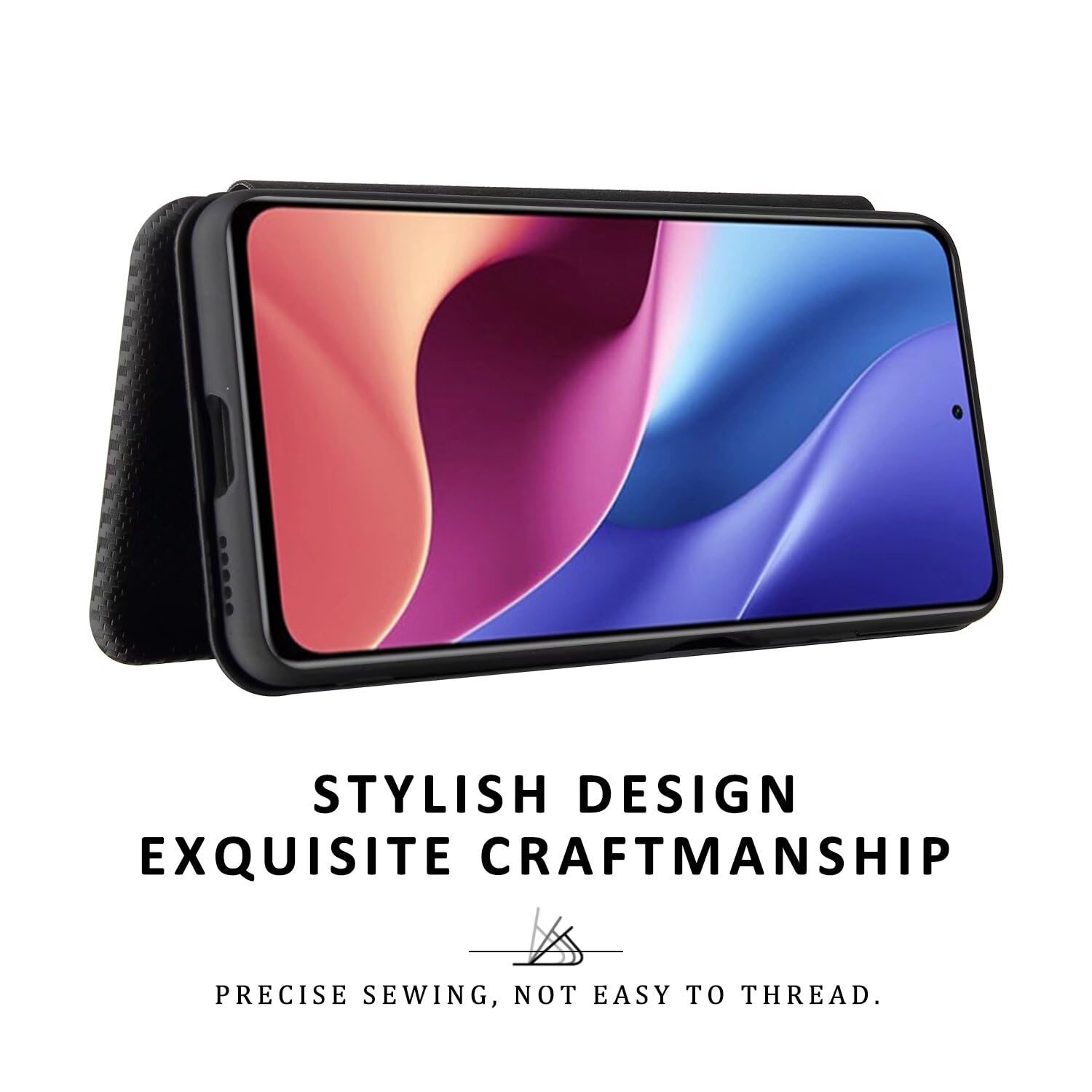 ESONG Funda Para Vivo Y35/Y22/Y22S,Carbono Funda Tapa Protectora