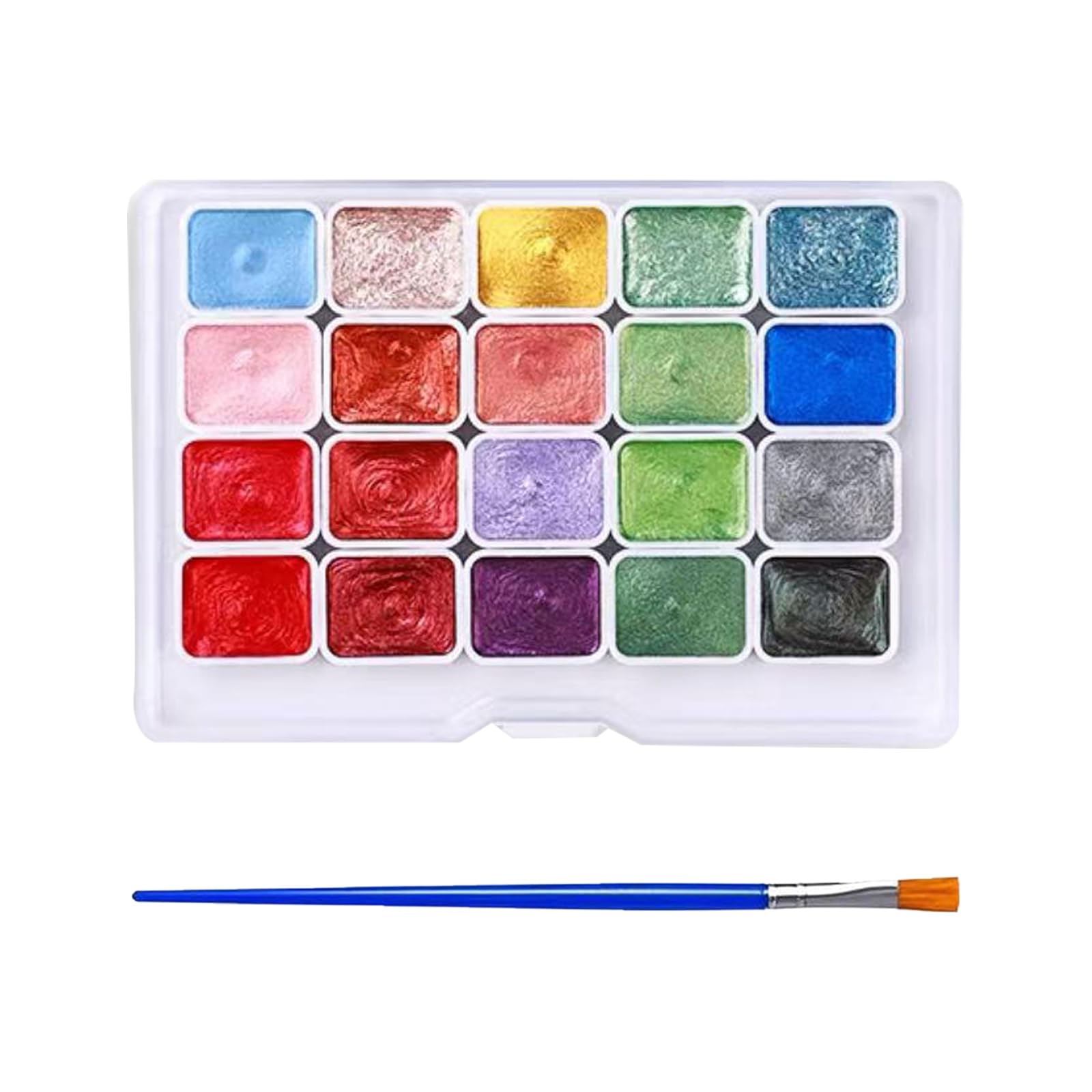 20 Colors Watercolor Painting Set,Metallic Watercolor Paints ,watercolor paint set,Drawing Supplies Shimmer Metallic Watercolor Paints Set,Glitter