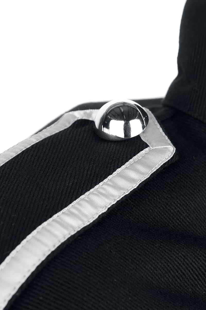 Military Drummer Männer Uniformjacke schwarz/silberfarben