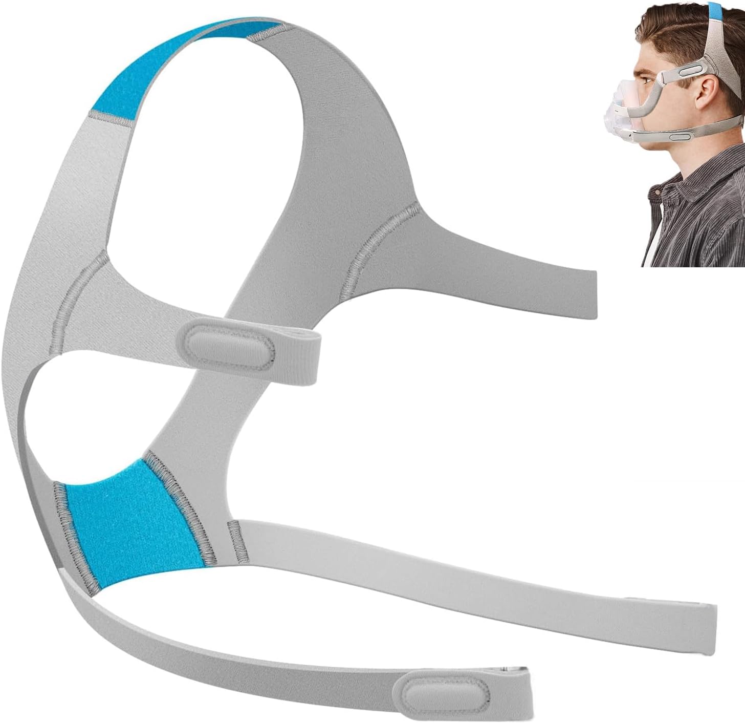 Headgear Replacement for AirFit F20 / AirTouch F20 Strap, Comfortable Unisex CPAP Replacement F20 Headgear Strap - for Big & Large Face (Headgear ONLY)