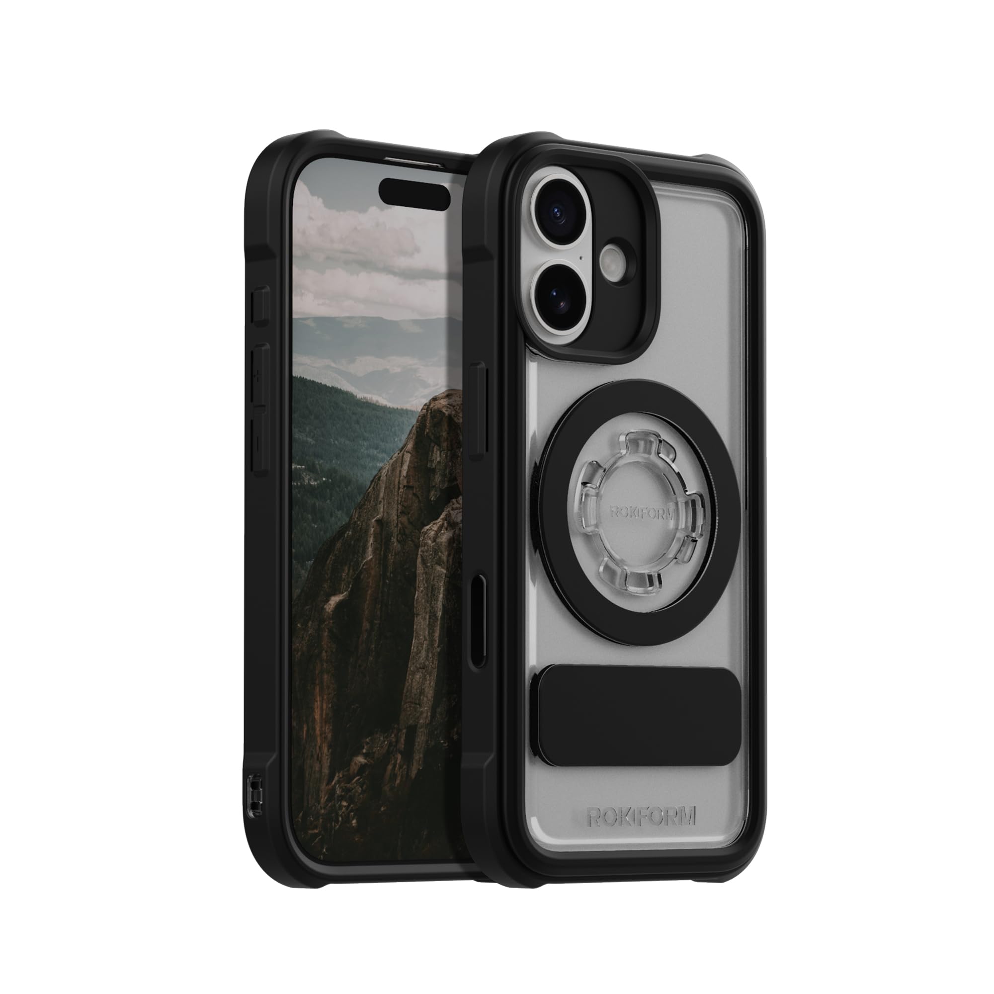 Rokform - Custodia in cristallo compatibile con iPhone 17, copertura magnetica (trasparente)