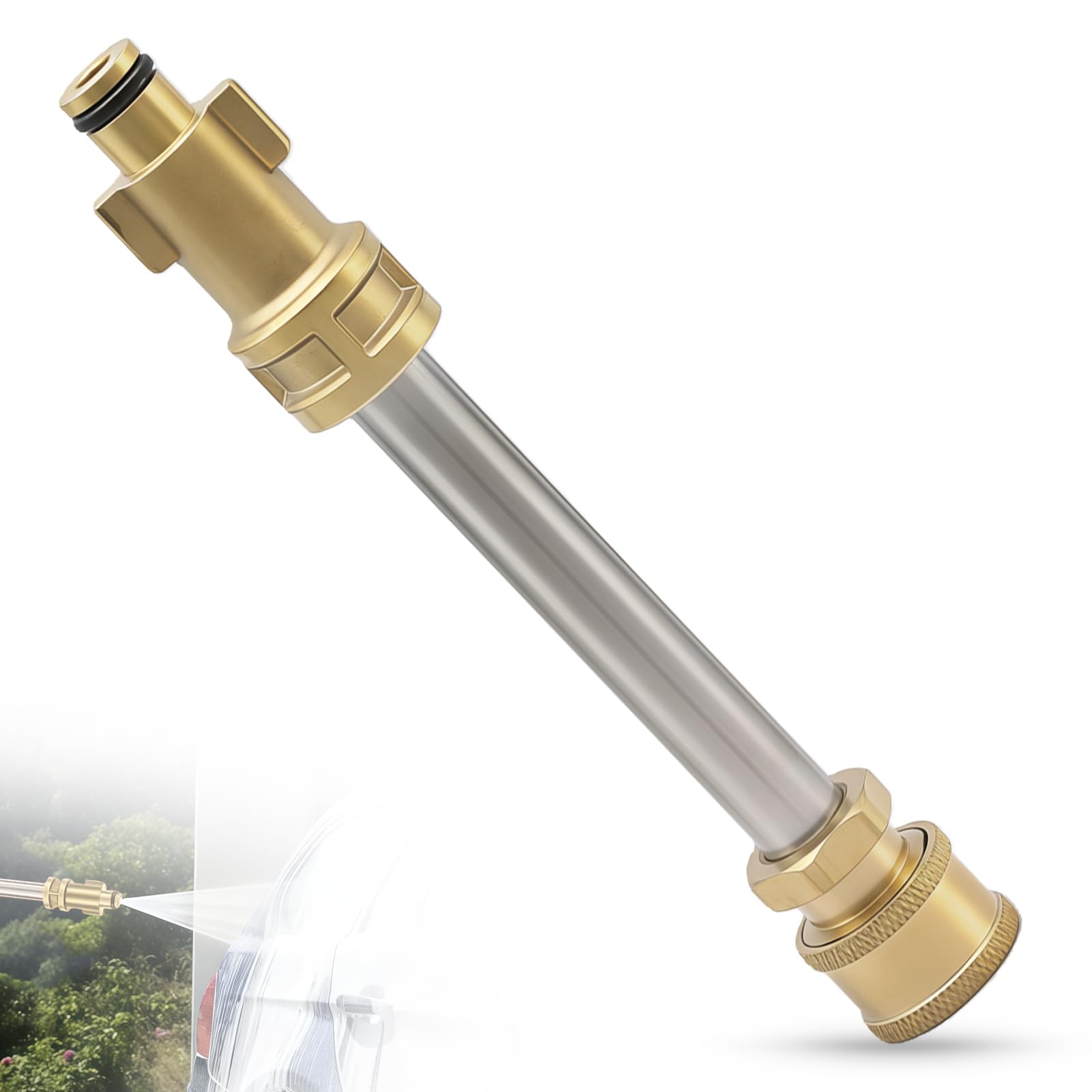 Photo 1 of 1/4" Quick Connect Pressure Washer Gun Adapter, Compatible with Portland 1750, DEWALT, Ryobi, Sun Joe Electric Power Washer, 1/4" Quick-Connect Fitting for Nozzle Tips & Foam Cannons