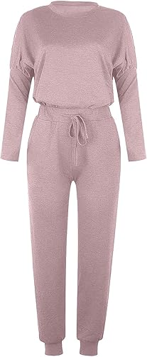 Miniatura 9 de Conjunto deportivo de 2 piezas para mujer, sudadera de manga larga con capucha y pantalones deportivos con cordón, trajes de otoño de moda