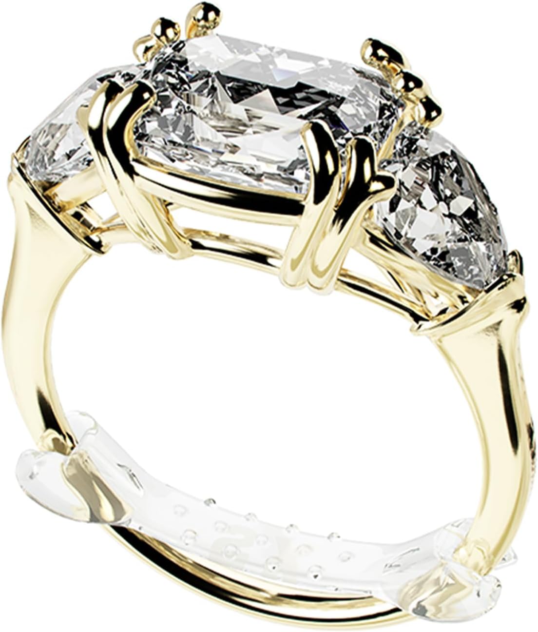 Chrome Cherry Ringo, Invisible Ring Size Adjuster for Loose Rings with 6 Sizes, Clear Ring Band Sizer Guard