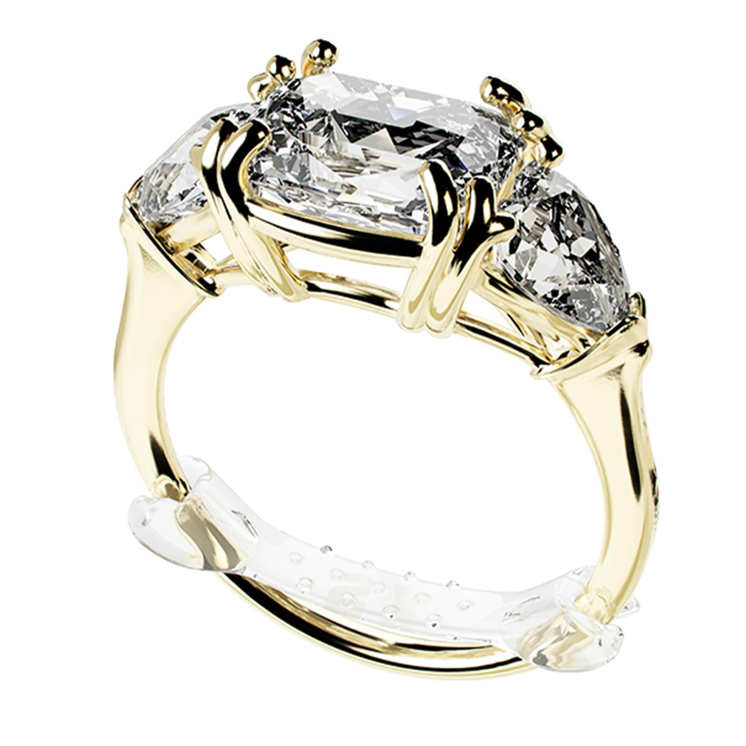 Chrome Cherry Ringo Invisible Ring Size Adjuster for Loose Rings with 6 Sizes Clear Ring Band Sizer Guard