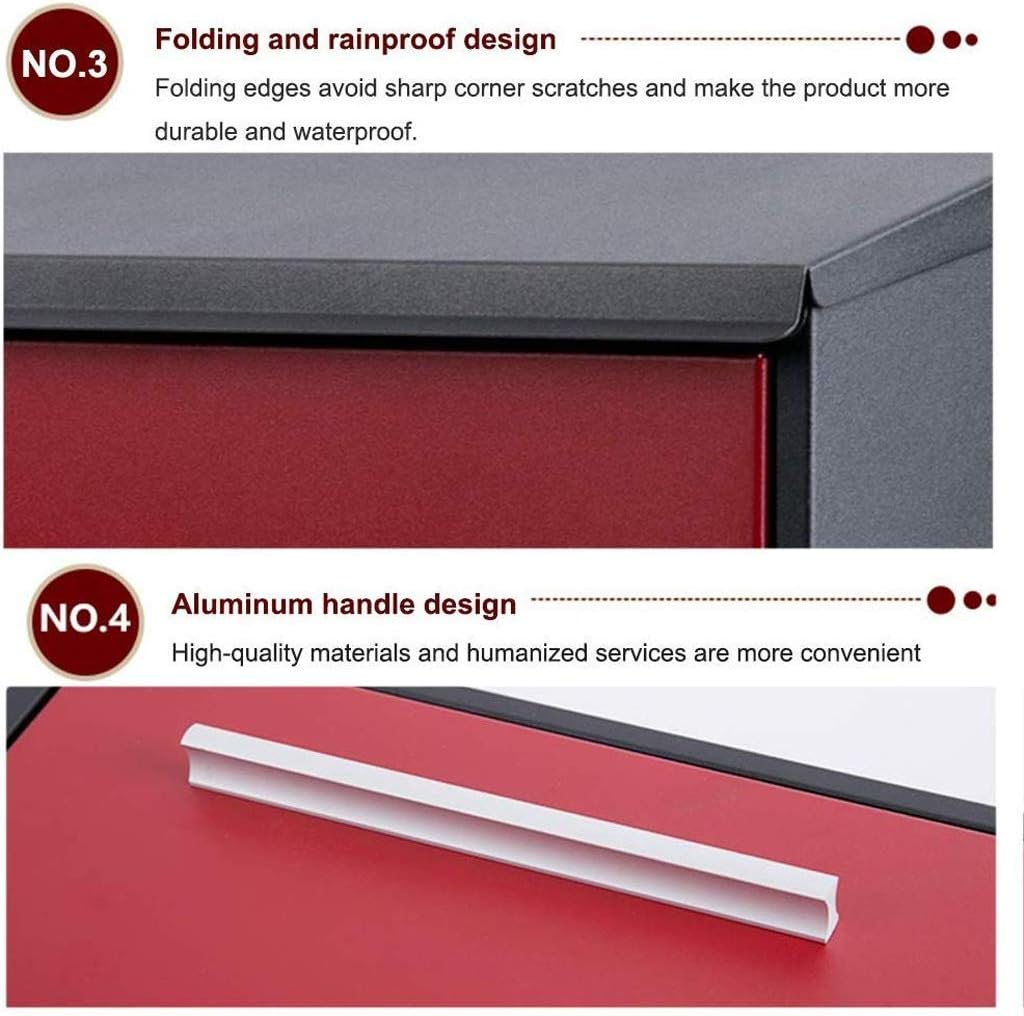 HBJWOV Letter Box Outdoor, Suggestion Creative Stainless Steel Mailbox