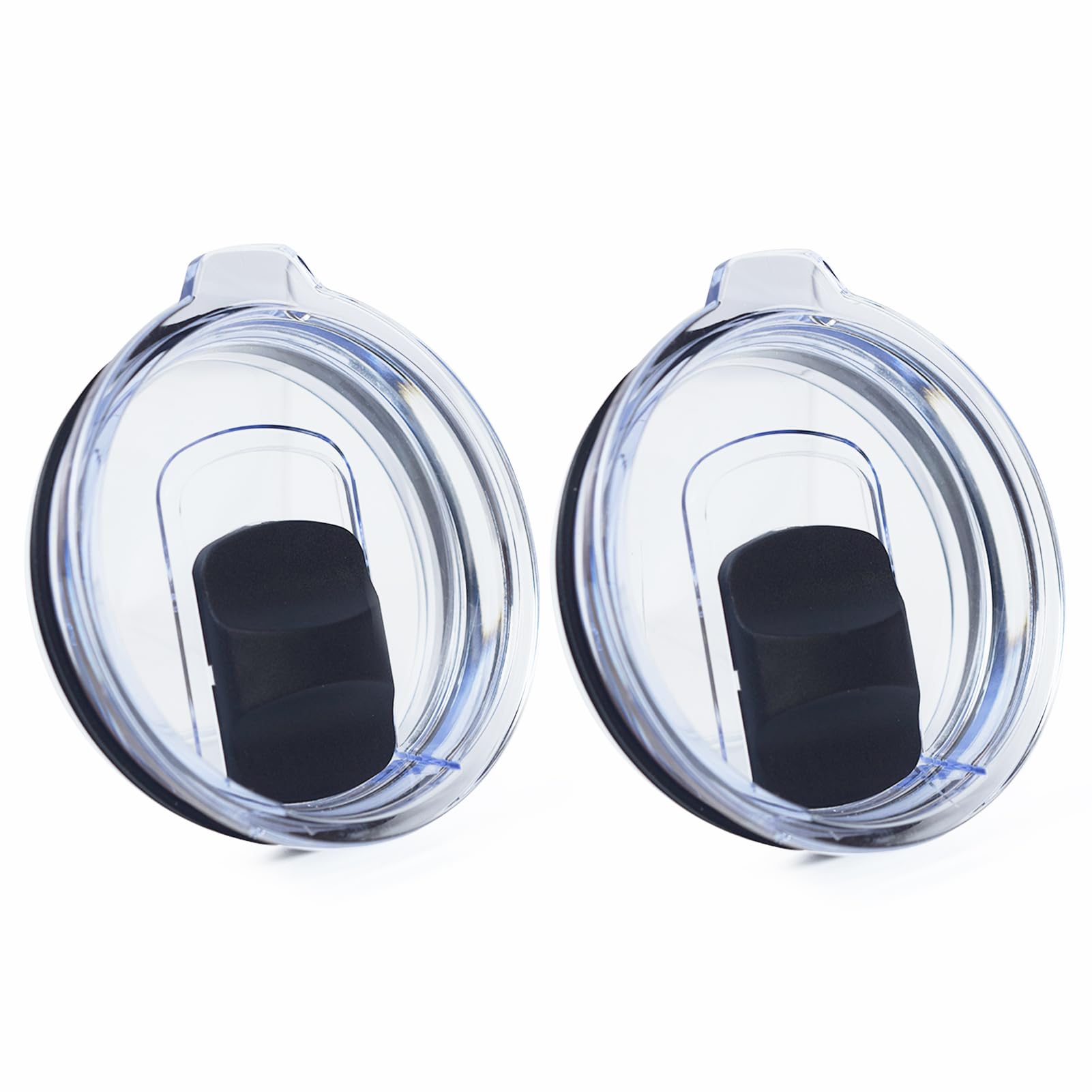 View 1 of 2 Pack 30 oz Tumbler Lid, Magnetic Slider Replacement Lids for YETI 30/32 oz, 14 oz Mug and 35/42 oz Straw Mug, Ozark Trail Old Style Tumbler, Travel Spill-Proof Cup Lids Covers, BPA Free