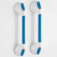 Vista 9 de TAILI - Barras de sujeción para la ducha con ventosa, paquete de 2 unidades, de 16 pulgadas, resistente y removible, sin taladro, impermeable