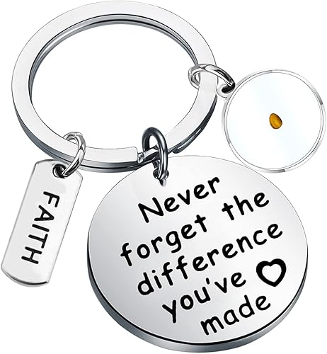 Llavero con diseño de semillas de mostaza para regalo religioso cristiano, regalo nunca olvides la diferencia que has hecho llavero