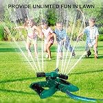 Durable Lawn Sprinkler, Water Sprinklers for Lawn, Garden, Yard, Flower Grass Plant Park, 360 Degree Rotating Sprinkler Irrigation System, Adjustable Spray Angle and Distance -Up to 3600 sq.ft.