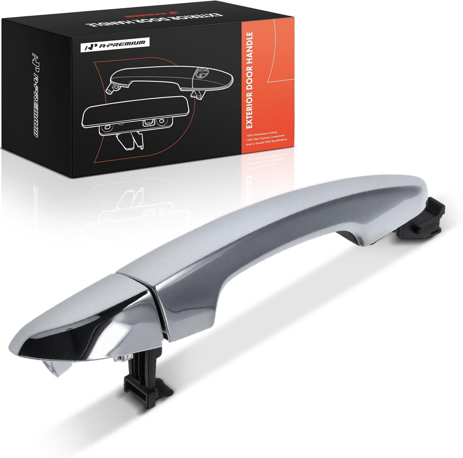 A-Premium Front Right Passenger Side Exterior Door Handle Compatible with Hyundai Sonata 2015 2016 2017 2018 2019, Silver