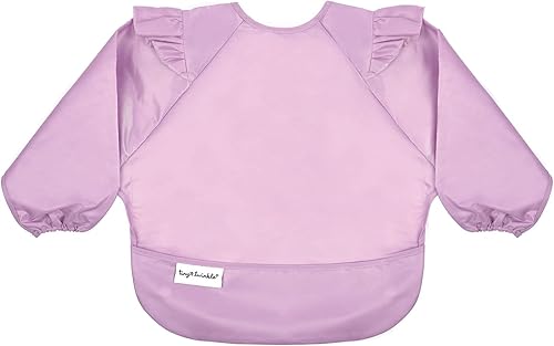 Tiny Twinkle Babero de bebé a prueba de desorden, traje de babero de manga completa, babero impermeable para niños pequeños, lavable a máquina,