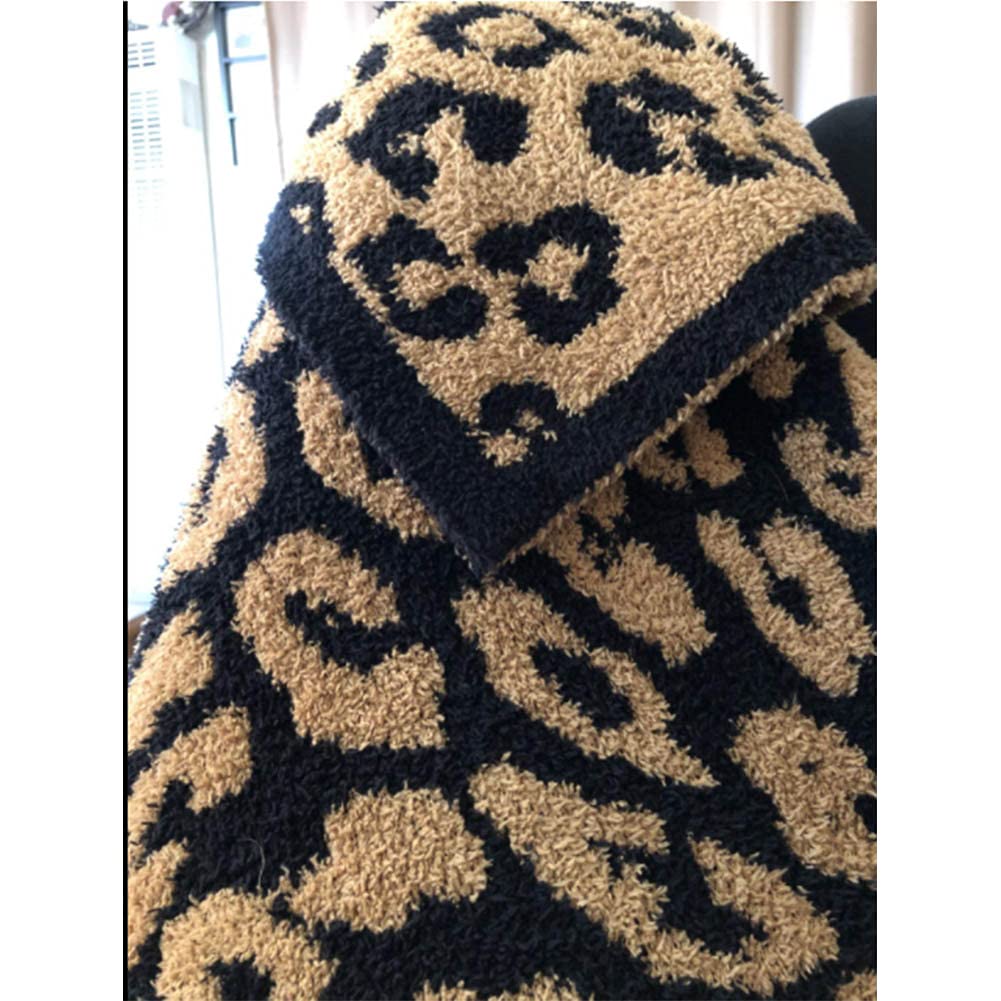 LUVIVIHOME Überwurfdecke Mit Leopardenmuster – Weicher Flanell-Fleece, 127x152 Cm, Für Sofa & Bett