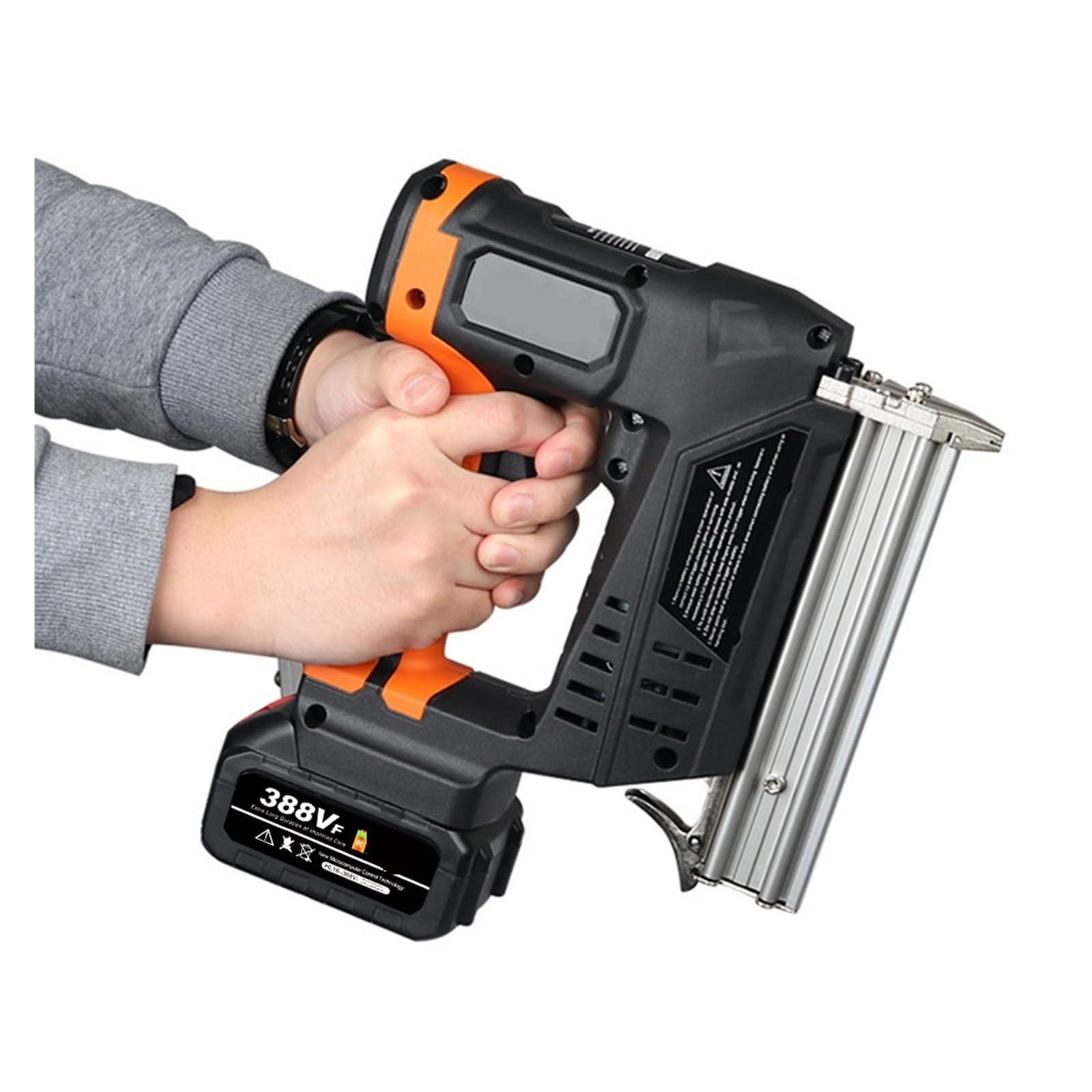 Zszywacz Bezprzewodowy Elektryczny Pistolet Do Gwoździ Na Akumulator 18 V Do Obróbki Drewna F30 Nieprzylepny Pistolet Do Gwoździ Domowy Przenośny Pistolet Do Gwoździ Kodowych Do mocowania materiałów,
