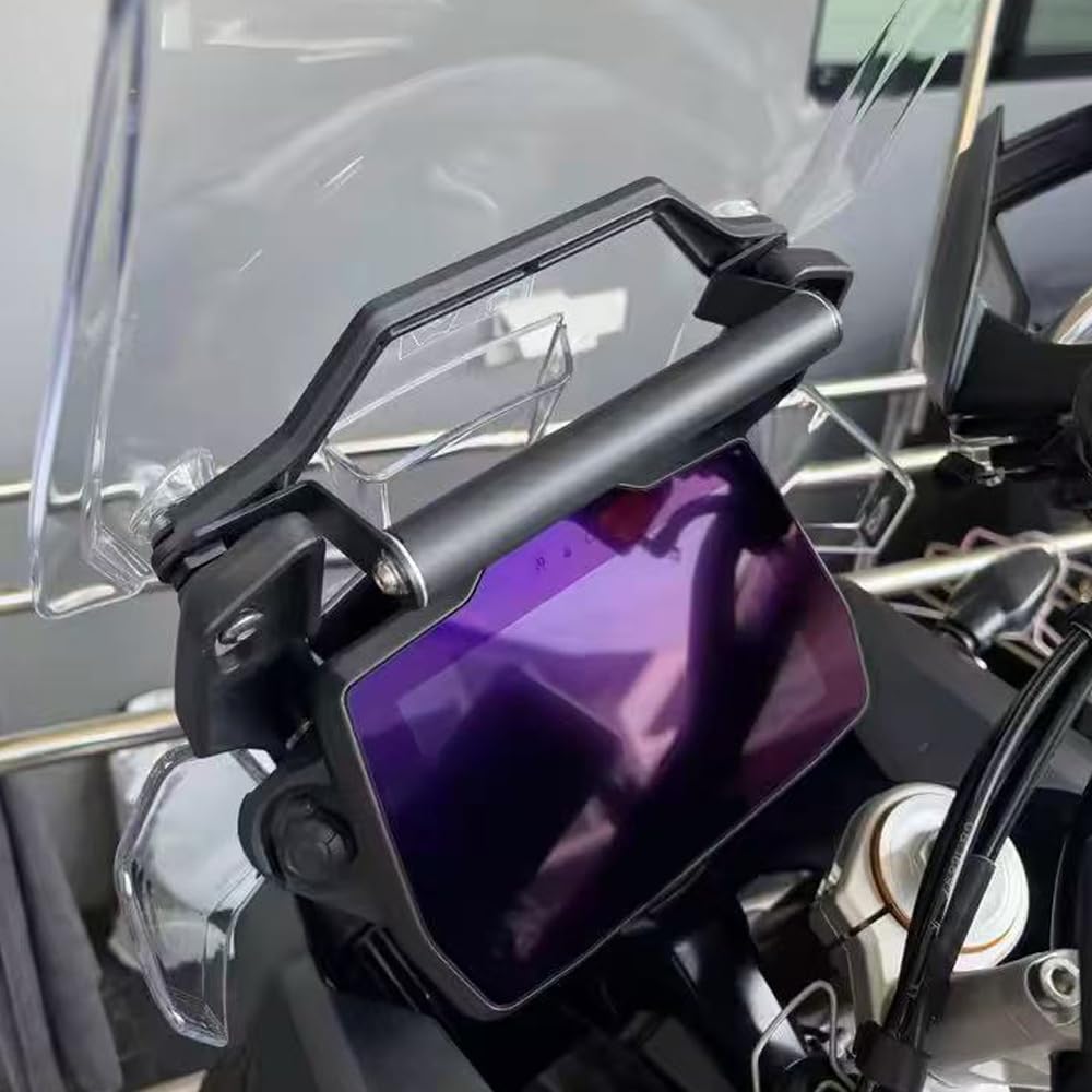Generico Supporto per telefono per moto Supporto per moto Supporto per navigazione GPS anteriore di ricambio per MT07 Tracer700 2016-2020 Tracer 7 2021- (12/22 mm)