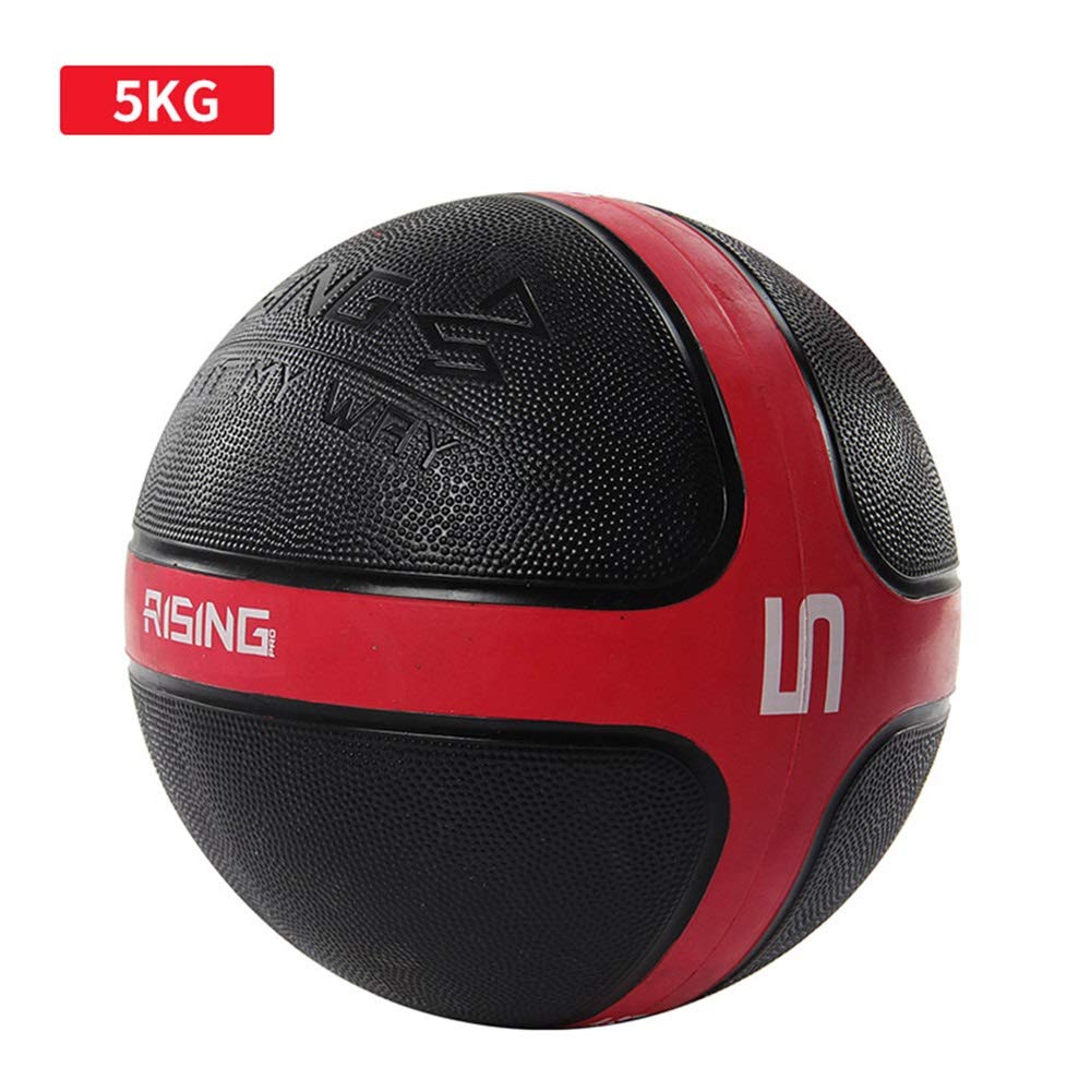 Medizinbälle Farbige Gummi Medizinball, Hohe Elastische Gymnastikball, Sportstudio Im Haus Muskelkrafttraining, 1kg, 2kg, 3kg, 4kg, 5kg, 6kg, 7kg, 8kg, 9kg, 10kg (Size : 5kg/11lb)