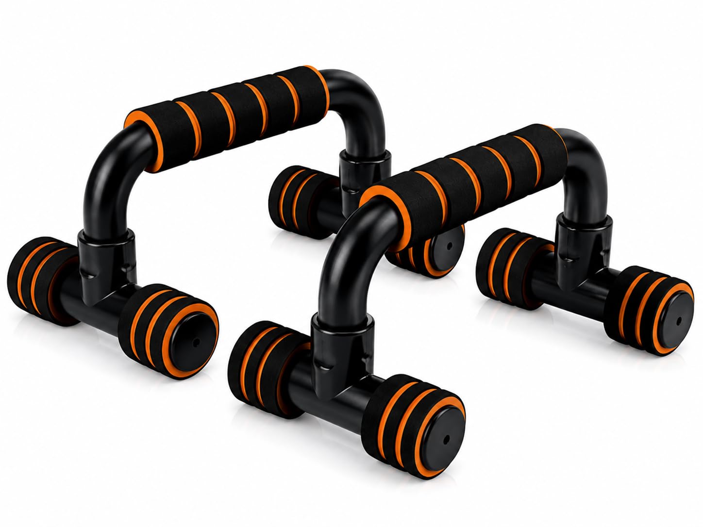 Push Up Handle Pair with Soft Foam Grip for Home Gym Workout | Anti-Slip Base, Heavy Duty, Exercise Fitness, Pair of 2, Floor Push Up Bars-image-47