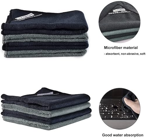 Miniatura 2 de CAFEMASY Barista - Paquete de 4 toallas de limpieza microabsorbentes suaves y no abrasivas para barista para limpiar la varita de vapor, café o