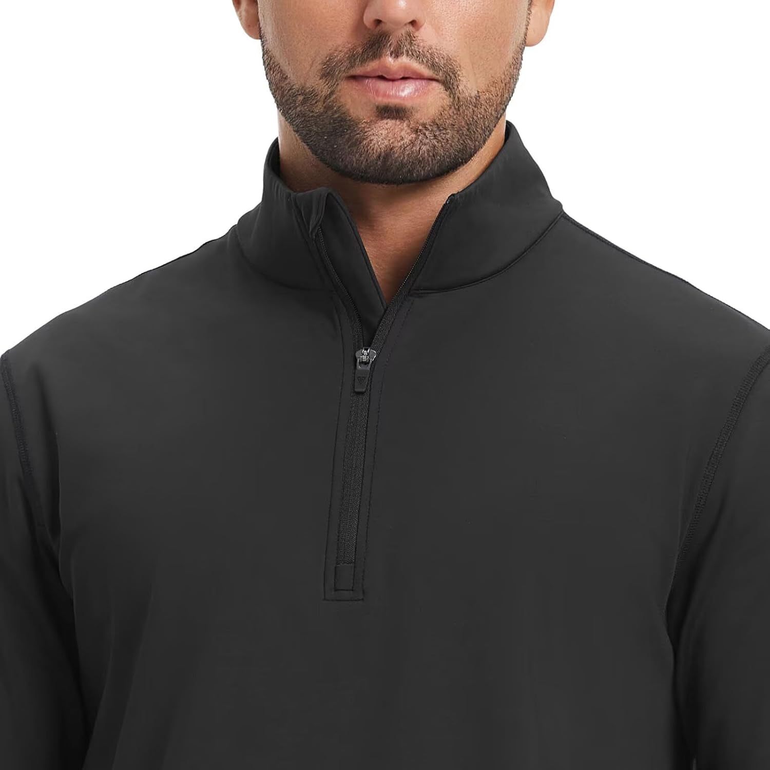 M MAELREG Mens Quarter Zip Pullover Fleece Lined Mock Neck Long Sleeve Golf Pullovers 1/4 Zip Thermal Sweatshirt for Men - Image 4