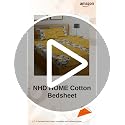 Image of NHD HOME Cotton 180 TC All Around Elastic Fitted Floral Premium Prints Queen Size Double Bed Bedsheet With 2 Large Pillow Covers Fits Upto Mattress Of 8 Inches,Size-60 inch X 78 inch Inches, Dark Blue & White