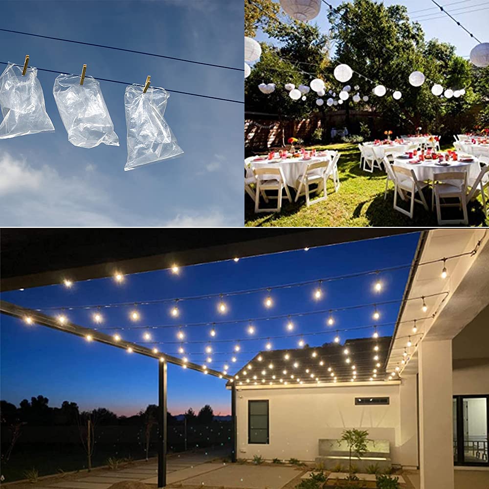 800Ft Black Vinyl Coated Wire Rope,1/16 Inch Coated to 3/32 Inch,304 Stainless Steel for Globe String Lights Hanging,Outdoor Light Guide Wire,DIY Balustrades