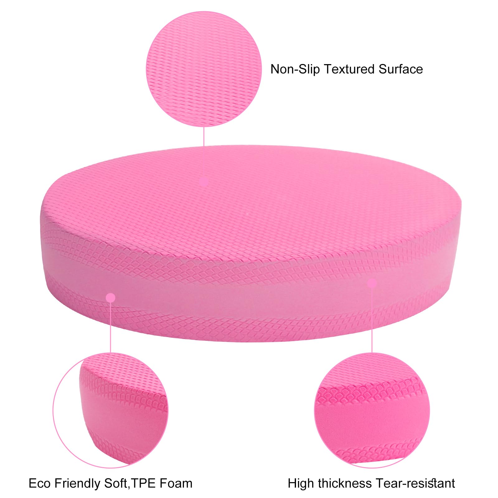 Balance Pad TPE – Coussin D'équilibre 28x17x6cm + Bande Fitness, Antidérapant, Pour Yoga, Pilates, Rééducation