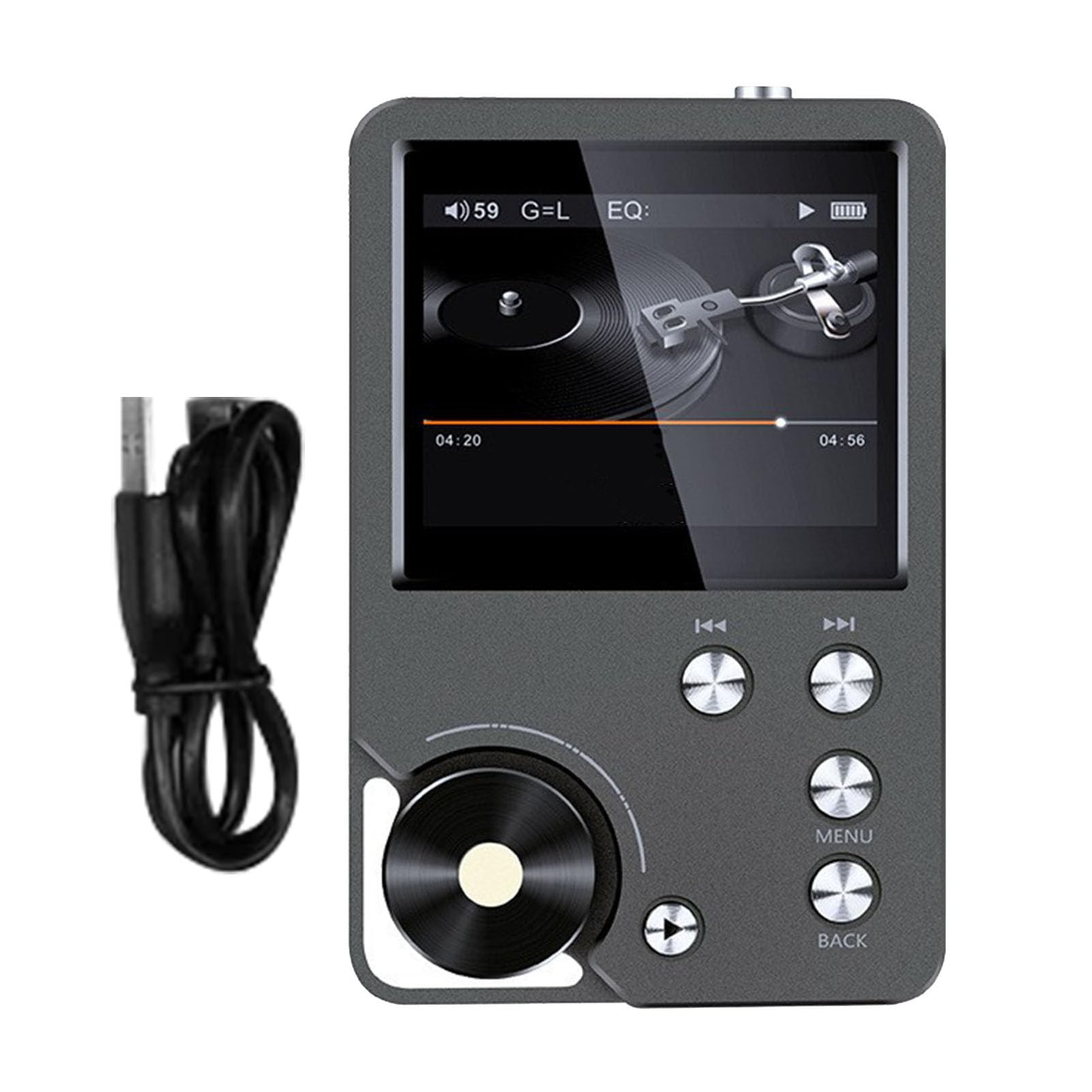 Generic Lettore Musicale Audio Digitale Ad Alta Risoluzione con Scheda di Memoria da 64 GB, Lettore Audio Portatile Hi-Fi per Appassionati di Musica, Display da 2,0 Pollici