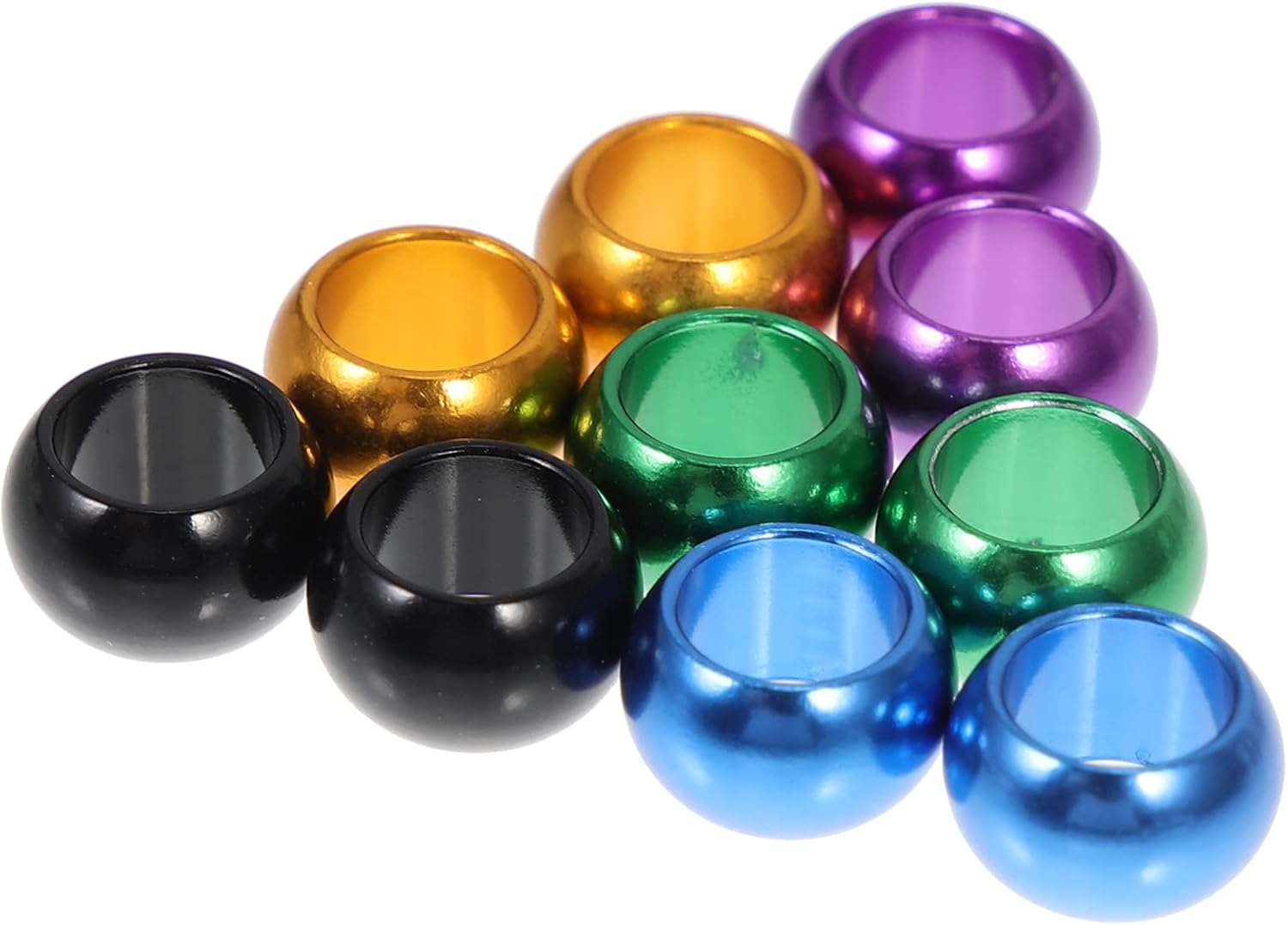 Colorful Aluminum Bird Leg Rings - 10pcs 0.80X0.80X0.60cm for Pigeons, Chickens, Parrots, and More