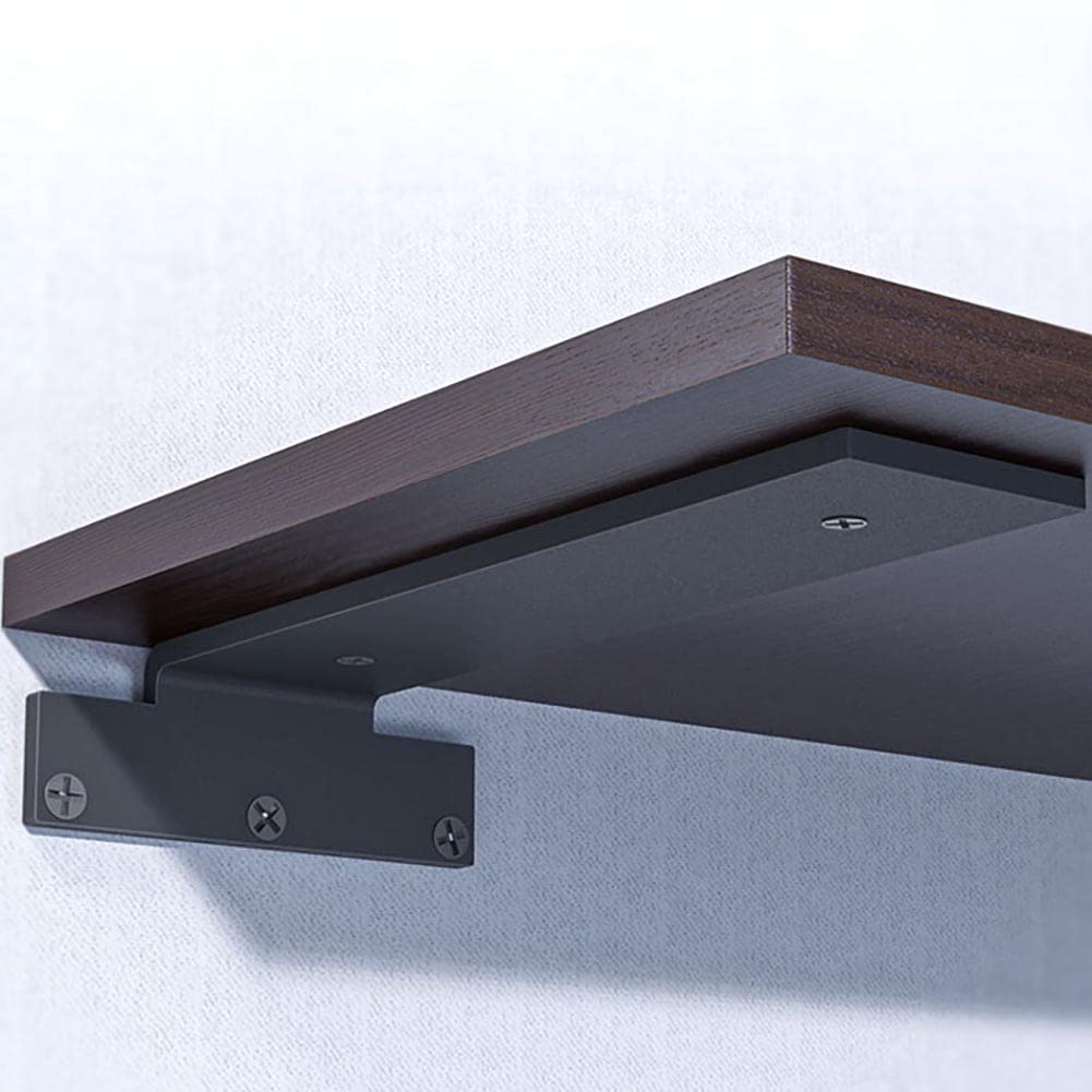 Invisible Montado En La Pared Soporte De Estante De Trabajo Pesado Soportes De Ángulo Recto 150mm 200mm 250mm 300mm Bisagras para Muebles para Estantes Flotantes Estantería Abierta (4 Piezas)