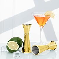 Vista 7 de Jigger para coctelería, Briout Jigger doble de cóctel japonés premium de acero inoxidable grado alimenticio 304, 2 oz 1 oz con mediciones