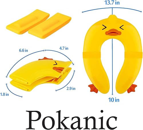 Miniatura 10 de Funda de asiento de entrenamiento para inodoro, asiento de inodoro de viaje, almohadillas de silicona antideslizantes plegables, portátil de viaje,