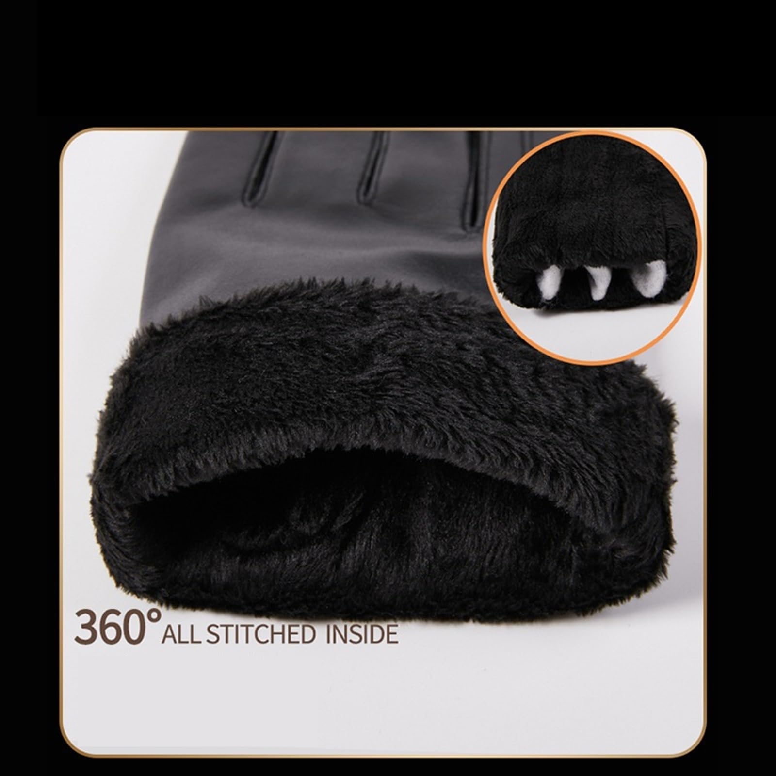 Guanti In Pelle Di Pecora Marrone Scuro Traforati Con Polsini E Compatibili Con Lo Schermo Touch Screen P
