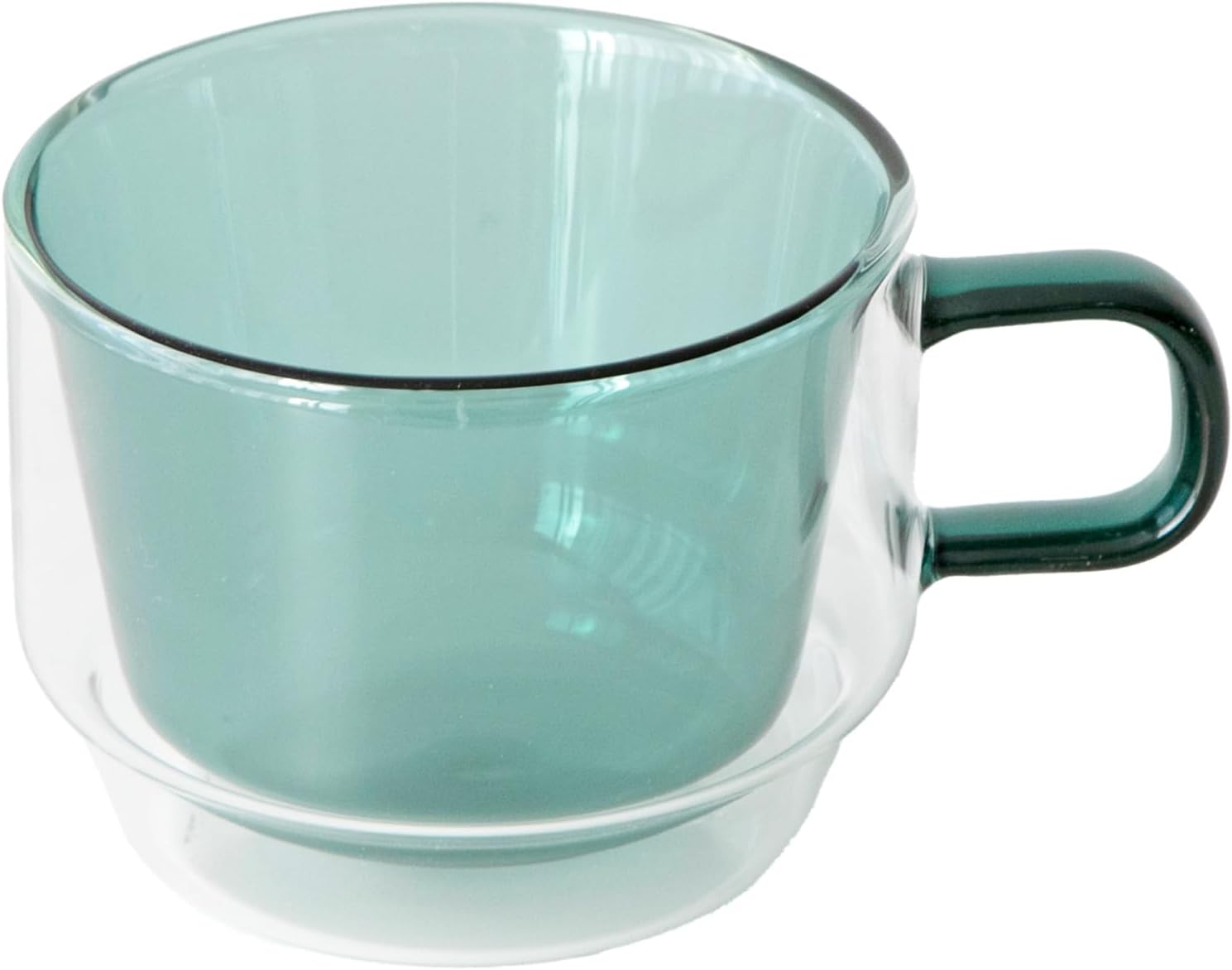 HARIO COLORS Double Wall Mug Glass Heat Resistant Glass Dishwasher Safe Green