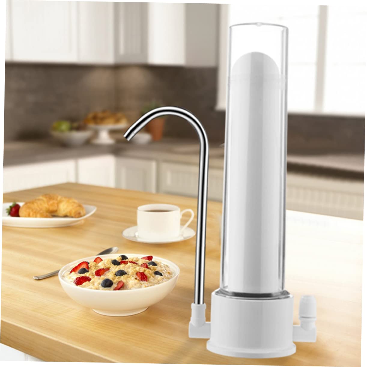 SHINEOFI 1 Set Acqua da Rubinetto Compatto Depuratore Acqua con Adattatori per Rubinetti Filtrazione Pratico e Facile da Installare Incluso per Uso
