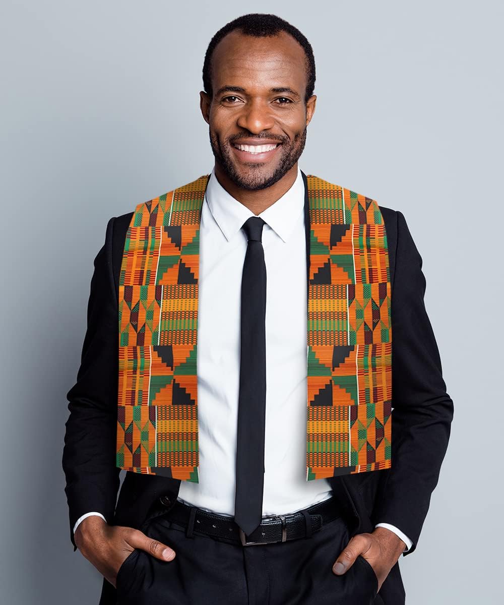 African Kente & Animal Print Scarf/Stole/Sash