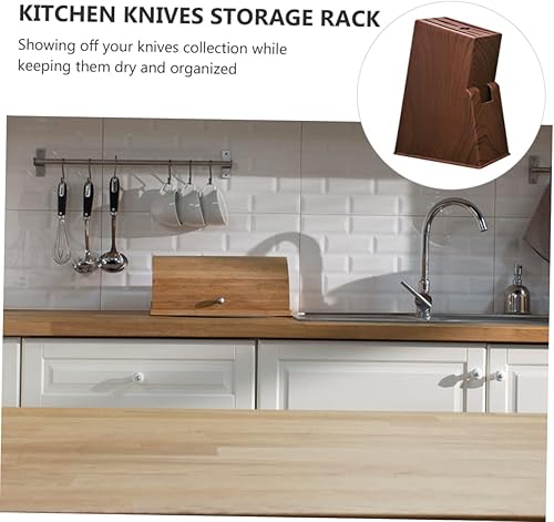 Miniatura 5 de UPKOCH Soporte de almacenamiento 2 unids soporte de bloque de grano de madera soporte de bloque de almacenamiento Cuchillos Bloque de almacenamiento
